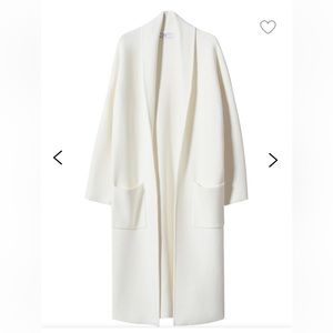 NWT Mango Coatigan Cardigan Knit Coat Size Small, Ivory 🤍